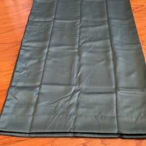Rod pocket Curtain panel 54” x 84” green satin-like look